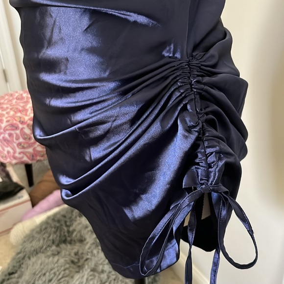 Blue Cowl Neck Adjustable Mini Dress 💖 - Picture 11 of 13